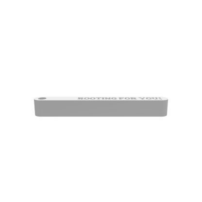 A 3D render of CNC file showing a Modern Propagation Station 1x with the phrase “Rooting For You,” crafted as a sleek and modern propagation stand for displaying plants.