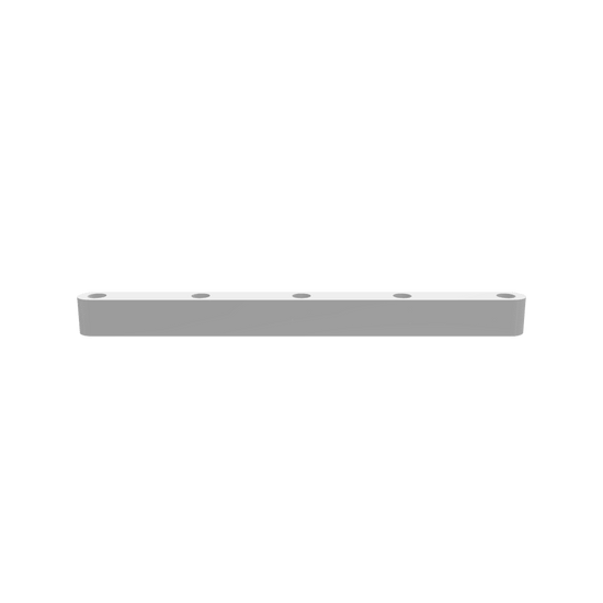 A 3D render of CNC file showing a Modern Propagation Station 5x with a minimalist design, featuring five openings to display and root plant cuttings in glass tubes.