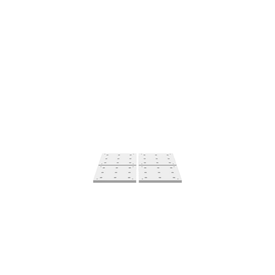 GLB of render file of modular wasteboard tiles, 12x12 inches, ready for 3D visualization or virtual setup.
