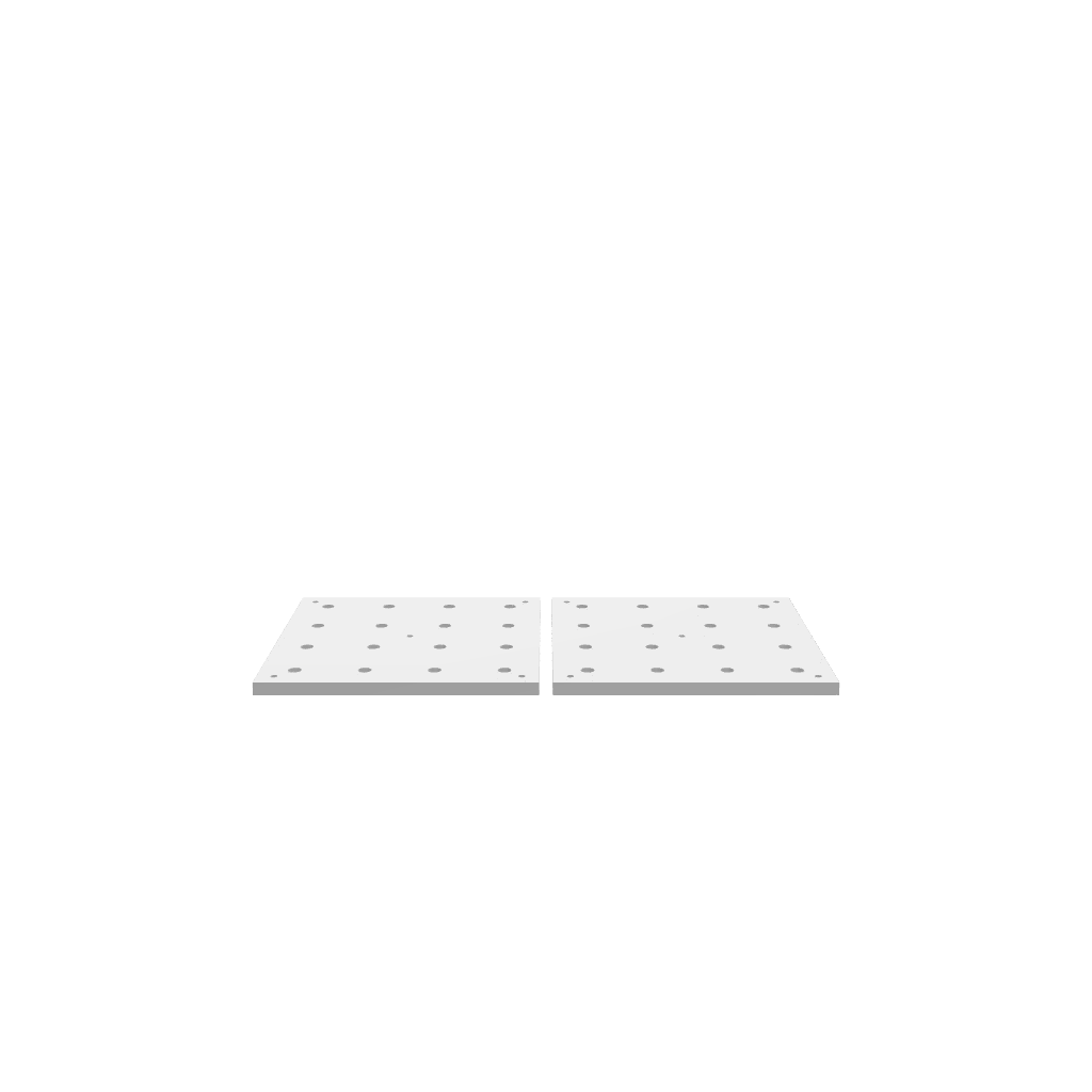 3D render of CNC file showing Modular Wasteboard Tiles 16x16 inches 