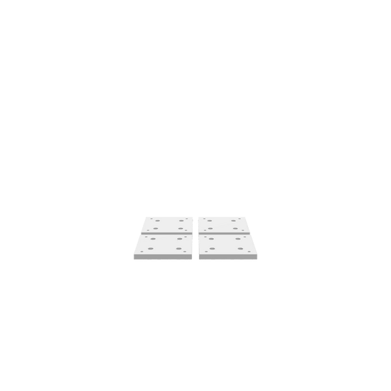 GLB of render file of modular 8x8 inch wasteboard tiles designed for CNC machines, making setup and maintenance simple.