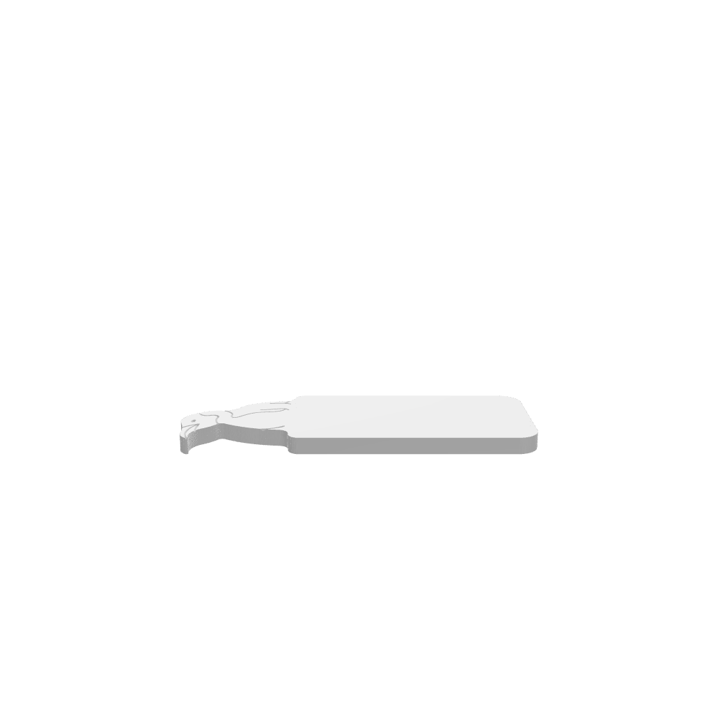 GLB of render file of a penguin head cheese board, ready for 3D viewing or visualization.