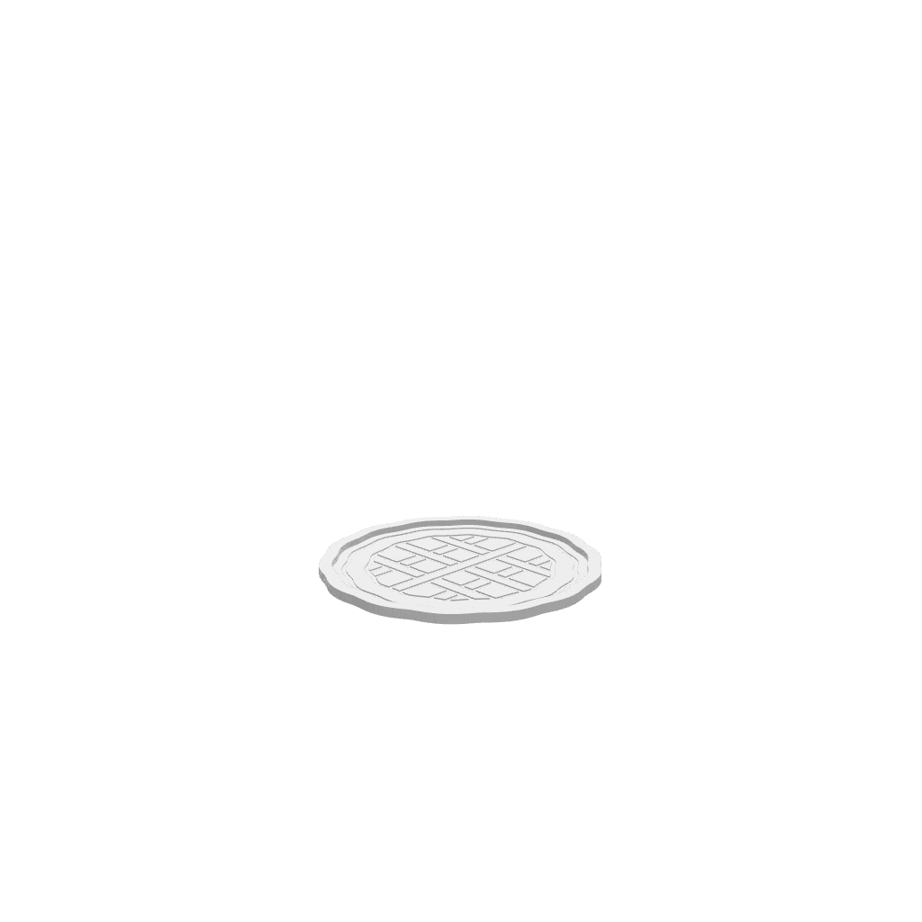 GLB of render file of a Pie Crust Thanksgiving Tray, ready for 3D viewing.