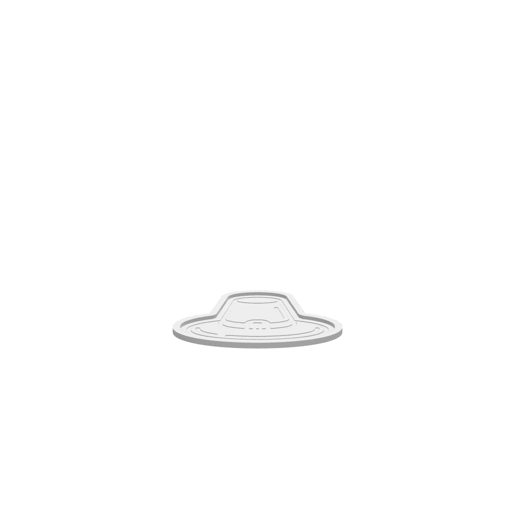 GLB of render file of a Pilgrim Hat Thanksgiving Tray, ready for 3D visualization or digital use.
