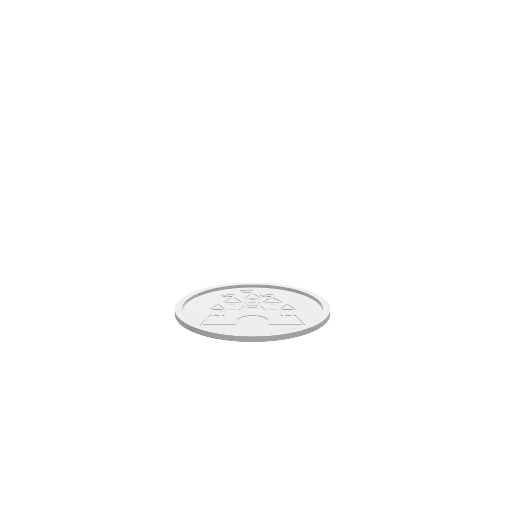 GLB of render file of a Princess Castle Cookie Tray, ready for 3D viewing or digital preview.