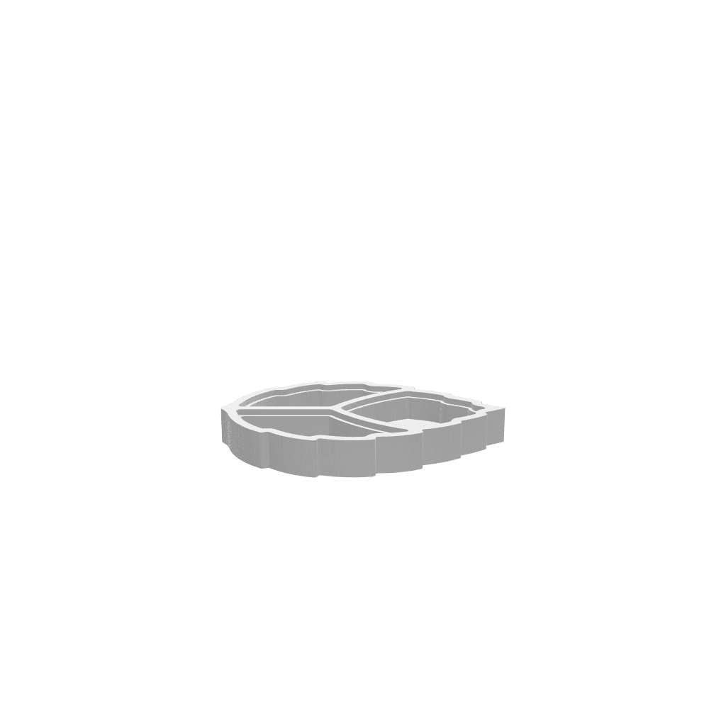 GLB of render file of Rose Leaf Jewellery Box with Acrylic Lid, displaying the finished 3D look.