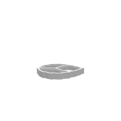 GLB of render file of Rose Leaf Jewellery Box with Acrylic Lid, displaying the finished 3D look.