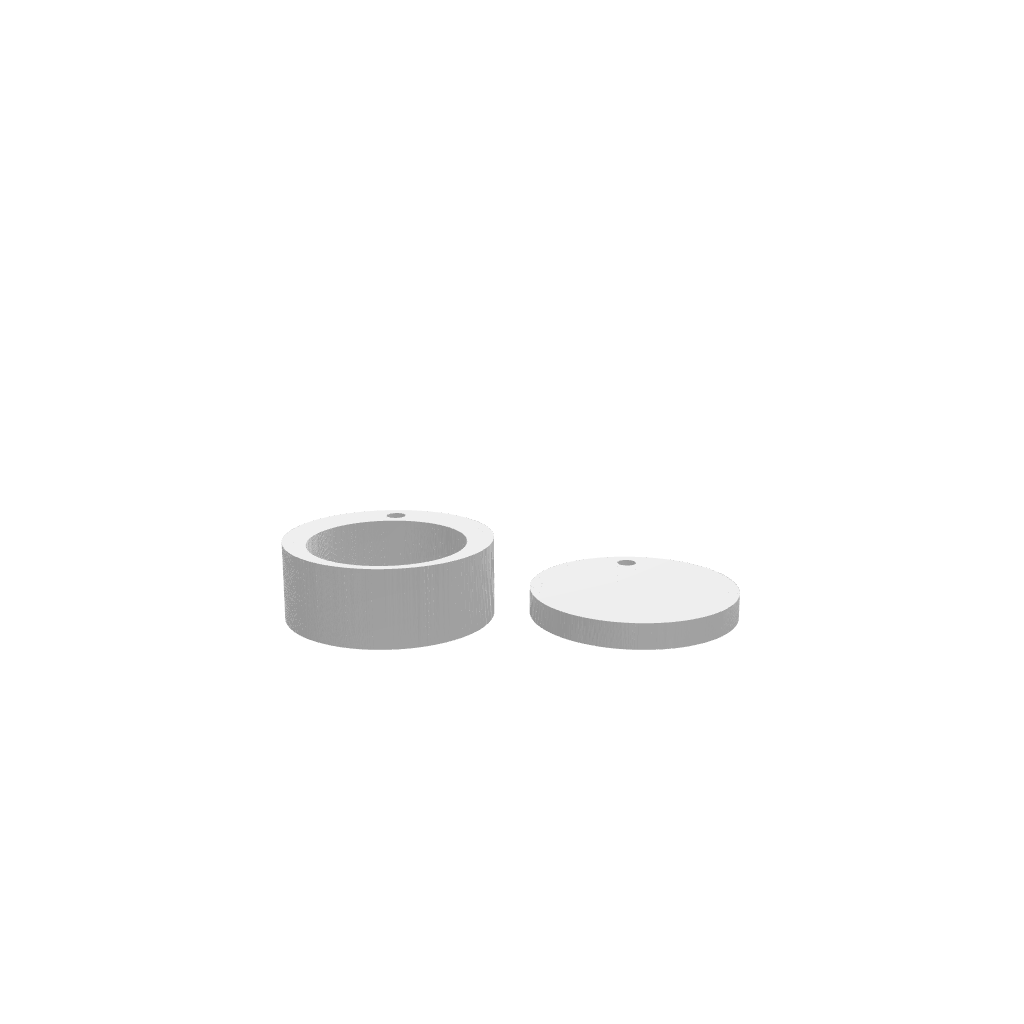GLB of render file of a rustic circular salt cellar, ready for 3D viewing or digital presentation.