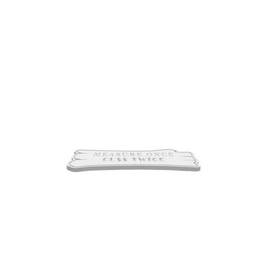 GLB of render file of the same rustic shop sign, ready to visualize in 3D before cutting or crafting.