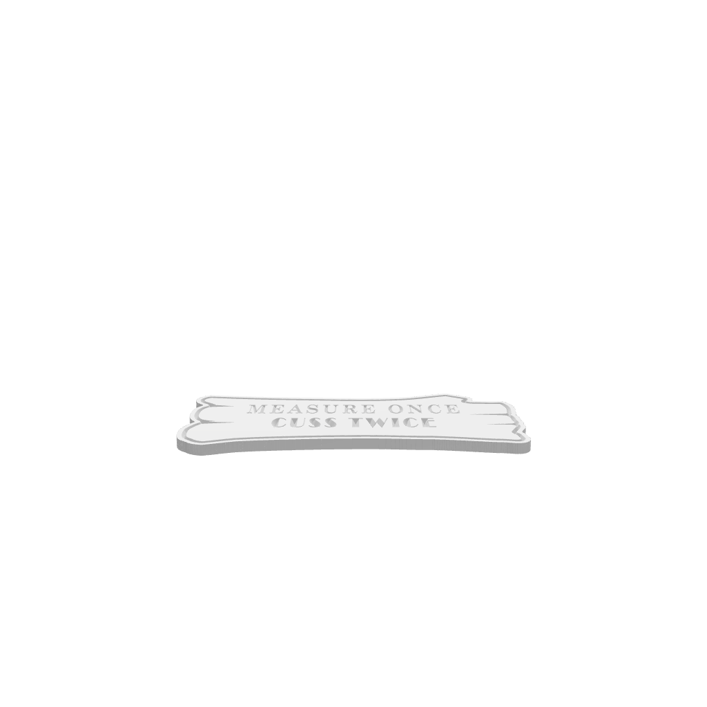 GLB of render file of the same rustic shop sign, ready to visualize in 3D before cutting or crafting.