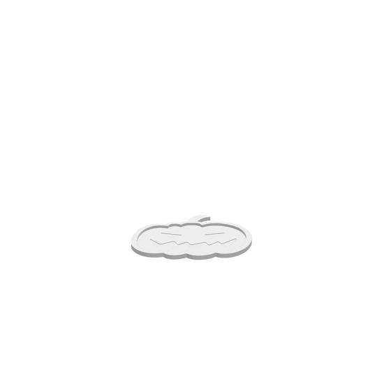 GLB of render file of a 3D Halloween tray shaped like a scary Jack-o'-Lantern.