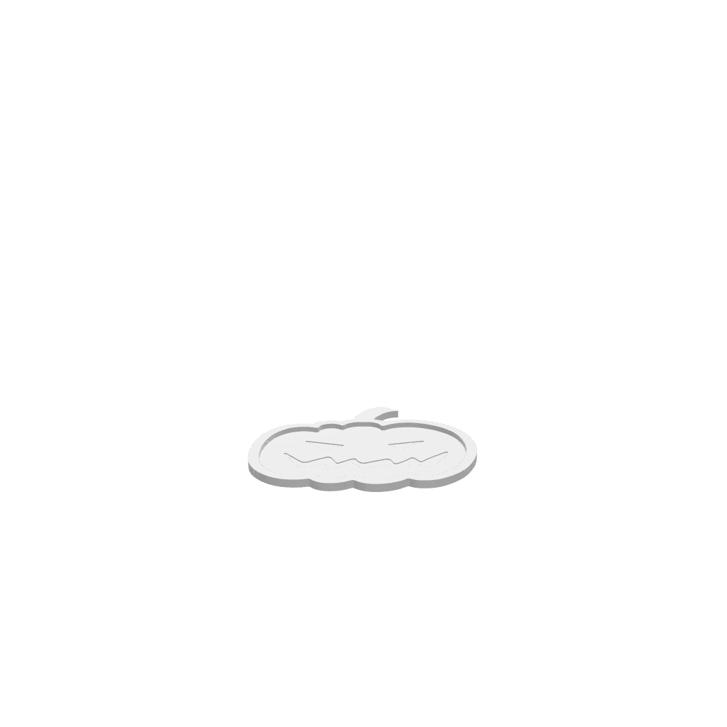 GLB of render file of a 3D Halloween tray shaped like a scary Jack-o'-Lantern.
