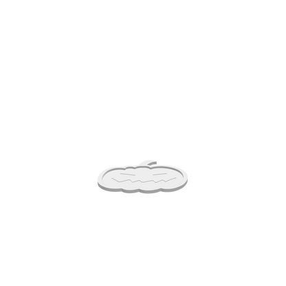 GLB of render file of a 3D Halloween tray shaped like a scary Jack-o'-Lantern.
