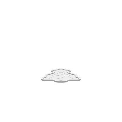 GLB of render file of a sectioned Christmas tree tray, perfect for visualizing or 3D printing.