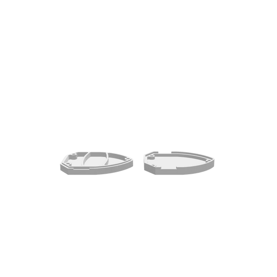 GLB of render file of a shield dice tray used for organizing and rolling dice in board games and tabletop gaming sessions.