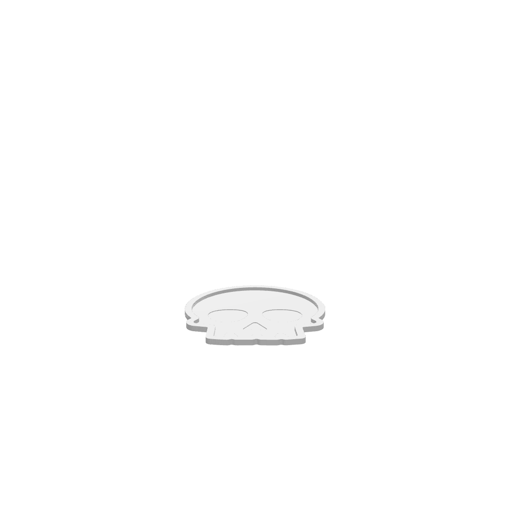 GLB of render file of a Skull Halloween Tray, ready for 3D viewing or digital presentation.