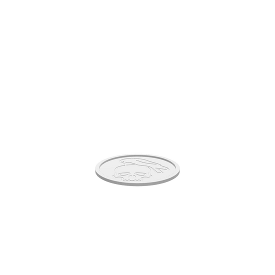 GLB of render file of a skull and crow Halloween tray, ready for 3D visualization and digital previews.