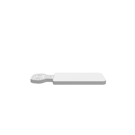 GLB of render file of a snake cheese board, displayed as a smooth 3D model to preview the final look and shape before production.