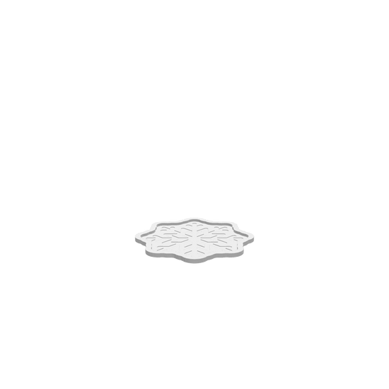 GLB of render file of the snowflake Christmas tray, ready for 3D viewing or printing.