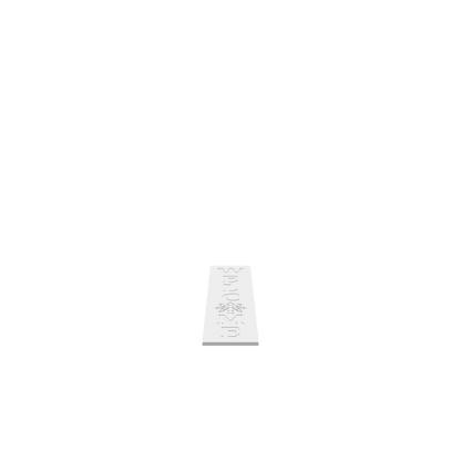 GLB of render file of Snowflake Welcome Porch Board, a 3D model used for previewing how the winter-themed welcome sign will look before cutting or production.