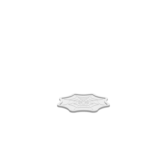 GLB of render file of a 3D spider web tray design, ready for digital preview or 3D printing.