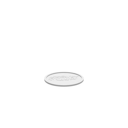 GLB of render file of a 3D Halloween tray featuring flying bats, ready for digital preview or printing.