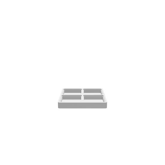 GLB of render file of a square jewellery box with a clear acrylic lid, displaying the final 3D look for easy preview and visualization.
