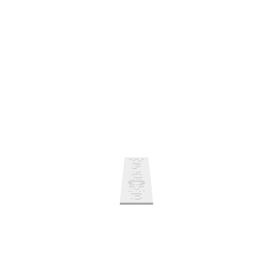 GLB of render file of a Sun Welcome Porch Board, used to preview the final look of the porch sign before cutting or crafting.