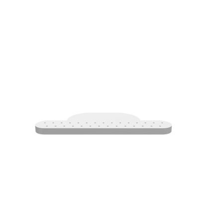GLB of render file of a clean, customizable tie rack blank that can be easily modified for personal, retail, or workshop storage use.