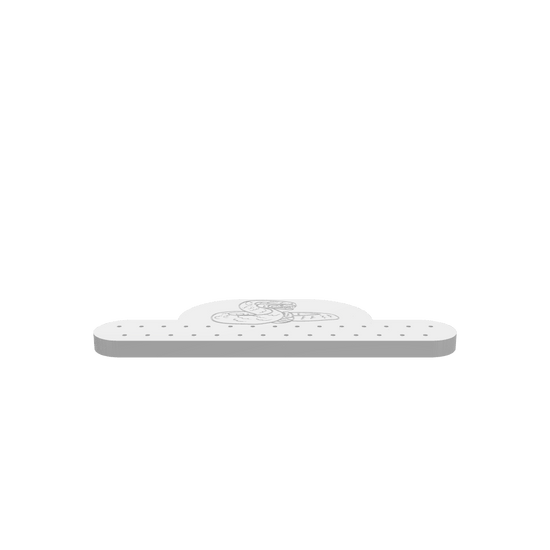 GLB of render file of Tie Rack Snake displaying a sleek, snake-shaped rack used for storing and organizing ties in a closet or wardrobe.