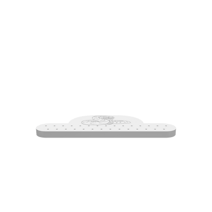 GLB of render file of Tie Rack Snake displaying a sleek, snake-shaped rack used for storing and organizing ties in a closet or wardrobe.