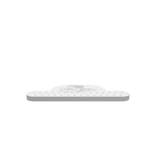 GLB of render file of Tie Rack Snake displaying a sleek, snake-shaped rack used for storing and organizing ties in a closet or wardrobe.