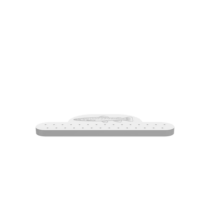 GLB of render file of a trout-shaped tie rack, ready for 3D viewing or digital design use.
