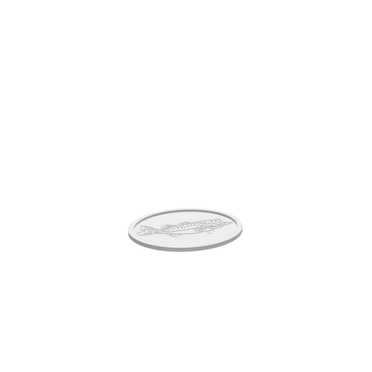 GLB of render file of the traditional largemouth bass tray, ready for 3D viewing and digital previews.