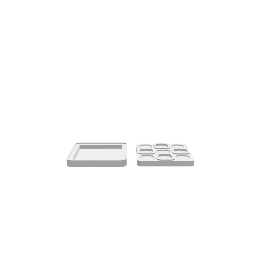 GLB of render file of a Travel Tic Tac Toe Board, ideal for visualizing the finished product in 3D before crafting.
