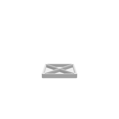 GLB of render file of a triangular V2 jewellery box with an acrylic lid, displaying a clear top view and smooth 3D details for easy visualization.