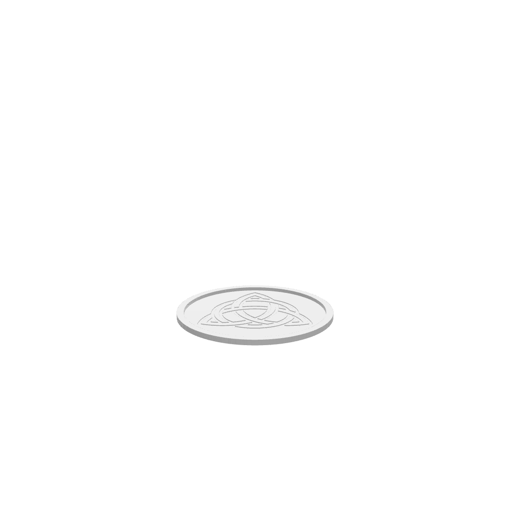 GLB of render file of a Trinity Knot Cookie Tray, a digital 3D model used to preview the final look and proportions before production.