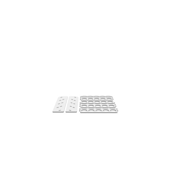 GLB of render file of a 20-can spray storage rack with a simple, practical design for easy organization.