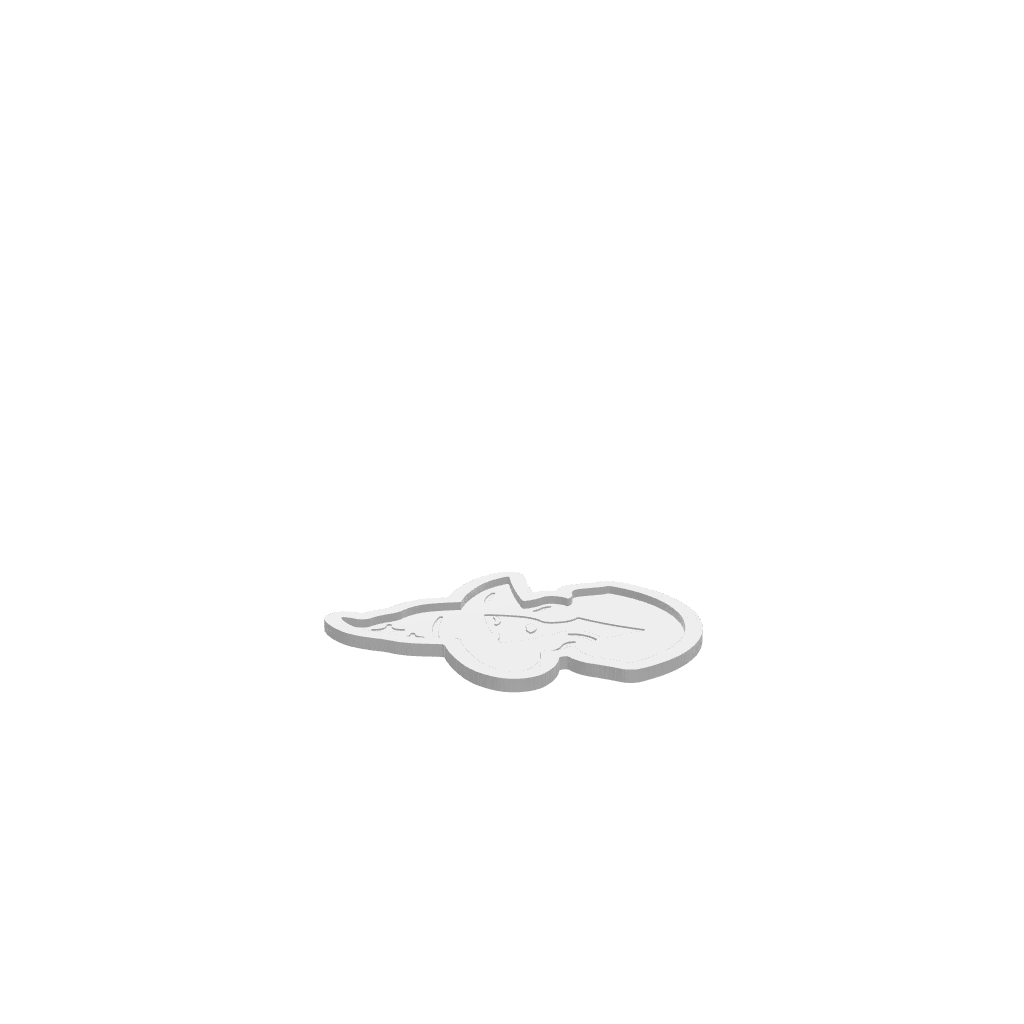 GLB of render file of the same witch face Halloween tray, ready for 3D viewing or digital use.